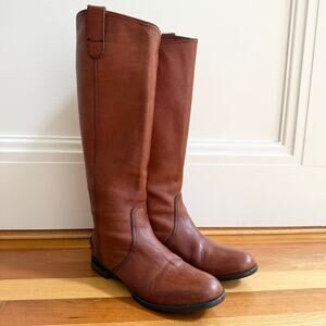 1937 Footwear Women’s Brown Leather Knee-High Riding Boots Sz 6.5 Made in Italy